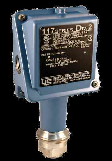 117 Series Pressure  Switch (H117 Models 171-174 )